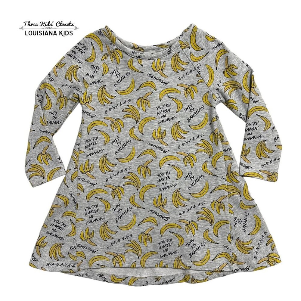 Tucker + Tate Sz 3 Banana Sweatshirt Dress